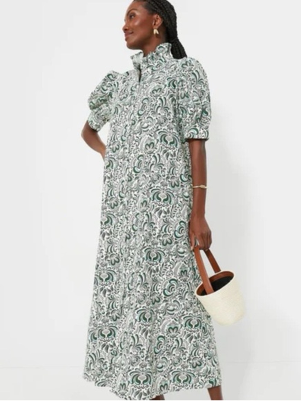 Hyacinth House Green & White Louisa Maxi XXS